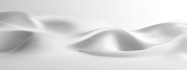 Wall Mural - a white and grey landscape with a wave pattern
