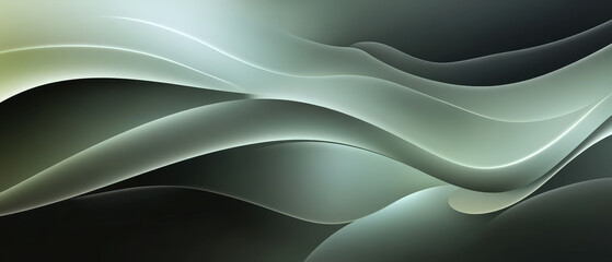 Wall Mural - A long, curvy line of green and black colors