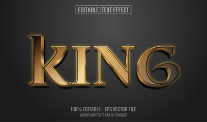 Wall Mural - king editable text effect
