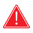 © Solayman - warning red triangle sign icon. caution warning sign. exclamation marks warning symbol. system alert sign for app, ui, website and smartphone. scam sign, vector illustration on transparent background