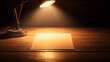 © Alex - A warm, inviting scene with a desk lamp illuminating a blank sheet of paper.