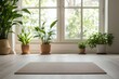 © pengzphoto - Bright and colorful yoga space surrounded by lush plants in a tranquil room inviting meditation and mindfulness practice serenity focused environment