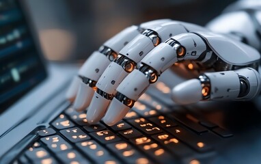 Poster - AI technology for improving work efficiency and data analysis, unlocking AI chatbot potential to streamline processes and solve workrelated problems