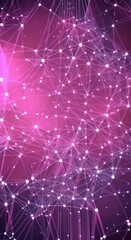 Wall Mural - abstract plexus geometry background abstract connected dots and lines surface background digital tec