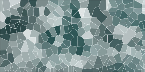 Fototapete - Colorful Broken Stained-Glass Background with white lines. Geometric Retro tiles pattern. polygonal texture. Stained floor design with crack stone. Artful decoration of stone cubes architectural