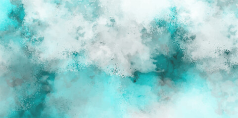 Aufkleber - Watercolor wash texture in soothing blue and green hues, with soft, calming backdrop. Background with rays distressed texture and a grunge design. Cloudscape atmosphere exploding effect.