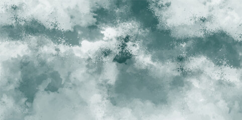 Poster - Watercolor wash texture in soothing blue and green hues, with soft, calming backdrop. Background with rays distressed texture and a grunge design. Cloudscape atmosphere exploding effect.