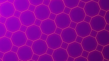 Wall Mural - Honeycomb shapes abstract modern motion graphics background. High quality 4k footage