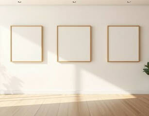 A mockup of minimalist wall art in a contemporary room setting, simple, living space