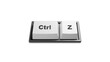 © Grispb - Ctrl Z buttons. Keys to undo previous action. Ctrl Z buttons isolated on white. Keys to cancel erroneous input. Concept of taking step back. Ctrl Z symbols on keyboard. Cancel action taken. 3d image