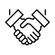 © Waliul - handshake icon icon, day of friendship line art, friendship day icon - simple black line art icon of handshake icon, symbolizing day of friendship celebrations. day of friendship vector art.