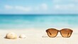 © A4719 - Summer Vacation Sunglasses Shells Beach Ocean
