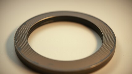 Close-up of a textured circular object with a subtle pattern