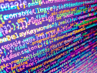 the code is seen from top to bottom and its part of an library. programming software code on compute