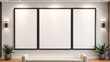 © sawaratch - Modern wall art mockup featuring a sleek and stylish display for contemporary interiors, blank, gallery