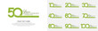 © AMALIYA - Anniversary logo set vector design, green color for celebration event