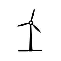 wind turbine, windmill - vector icon