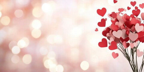 Naklejka na meble A Delightful and Charming Display that Captures the Essence of Valentines Love with Beautiful HeartShaped Accents Throughout the Scene, Creating an Atmosphere of Affection and Joy