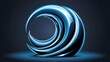 © jayanta - Vector Abstract shiny color blue wave design element on dark background.