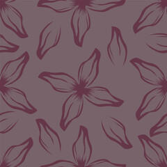 Poster - Beautiful pattern with flowers and leaf. Floral vector illustration.