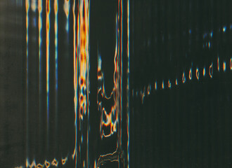Wall Mural - digital distortion. glitch overlay. screen defect texture. blue orange white color striped pattern s