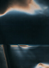 Wall Mural - old film. dust scratches texture. color defect overlay. white orange light flares distressed uneven 