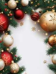 Wall Mural - Christmas decoration transparent background