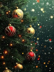 Wall Mural - christmas tree background