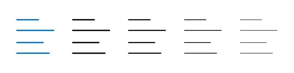 Align left icon Outline vector logo for web ui