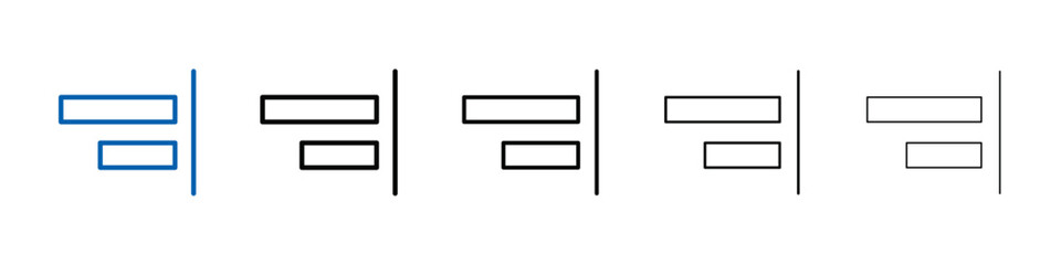 alignment icon outline vector logo for web ui