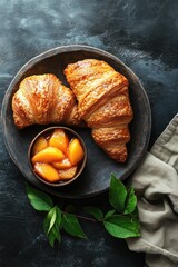 Wall Mural - Bakery display with pastries and fruit