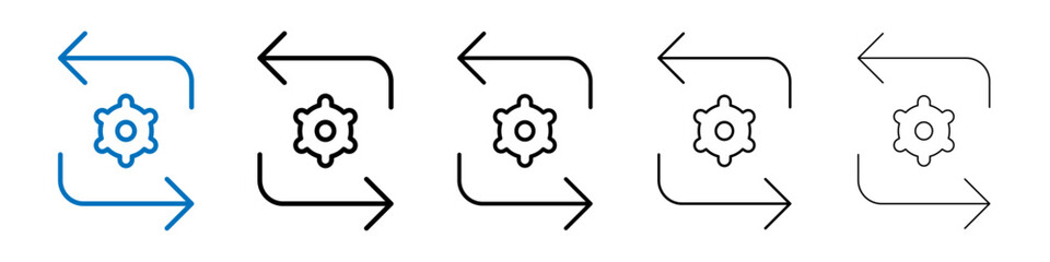 Implementation icon Outline vector logo for web ui