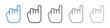 © Hindi - Pinky finger icon Outline vector logo for web ui