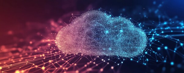 Binary code data transfer, AI, cloud computing