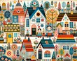 "Pueblos de Ensueño: Maravillas Ilustradas"