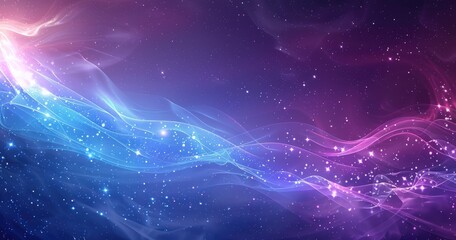 Wall Mural - Abstract cosmic background with flowing colors and stars creating a dreamy atmosphere.