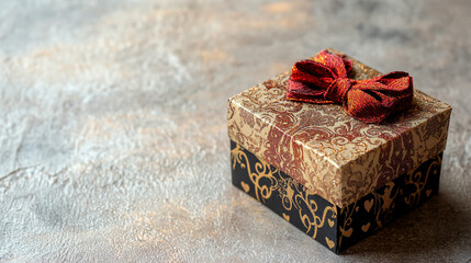 Wall Mural - gift box with ribbon