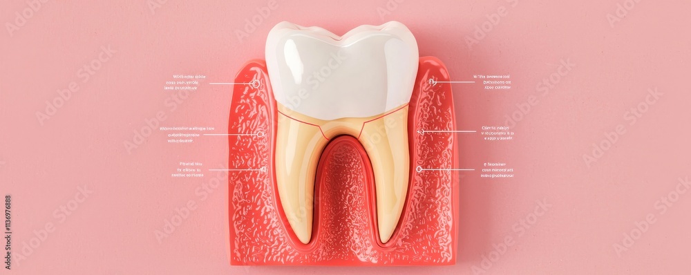 Dental health preventive concept. Dental anatomy model tooth structure ...