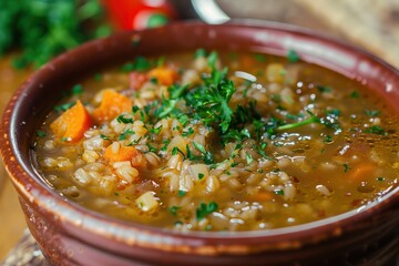 Poster - soup made with barley