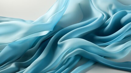 Wall Mural - A blue fabric with a wave pattern