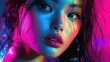 © Imron - Fashion portrait of young Asian woman in colorful lighting