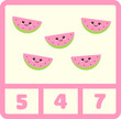 © NorthGraphic - Number Counting Clip Cards, Watermelon counting, Use the number Counting Cards to build pre-kindergarten and kindergarten students' number recognition and counting skills.