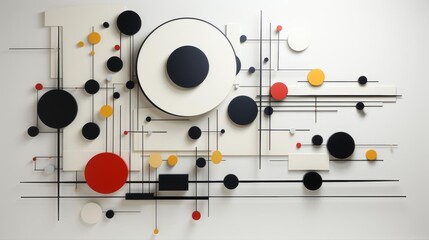 Wall Mural - a colorful abstract painting with many circles and lines