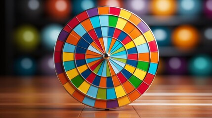 Wall Mural - a colorful target with a rainbow design