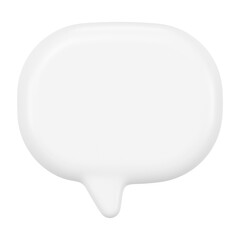 Poster - Speech bubble png sticker, 3D shape, marketing graphic on transparent background