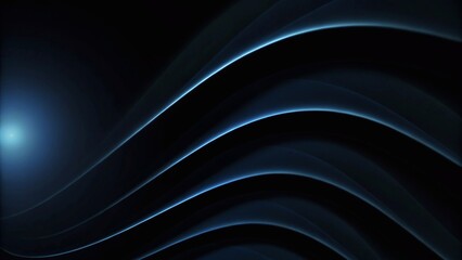 Wall Mural - Wave background with elegant blue neon wave effect. Premium design for wallpaper, banner, poster.
