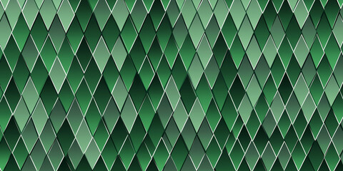 Leinwandbilder - Green diamond pattern creating stylish textured background
