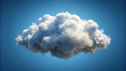 Wall Mural - Isolated soft cloud in rendering, cloud, isolated, soft,rendering, atmospheric, fluffy, white, sky, weather, dreamy