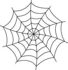 Spider Web Halloween Illustration on White Background. Isolated Vector