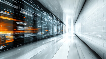 Wall Mural - symbolic representation of global infinity in the realm of computer technology, highlighting the int